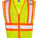 Front view of lime ML Kishigo Ultra-Cool Mesh Vest 1055-1056