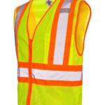 Side view of lime ML Kishigo Ultra-Cool Mesh Vest 1055-1056