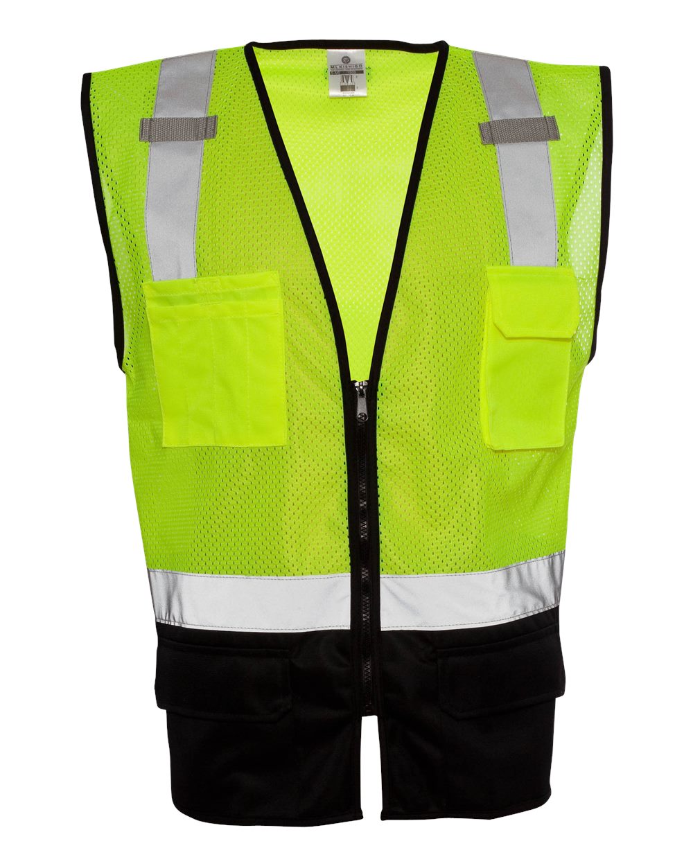 5X-Large Lime ML Kishigo 1513 Ultra-Cool Polyester Black Series Heavy Duty Vest