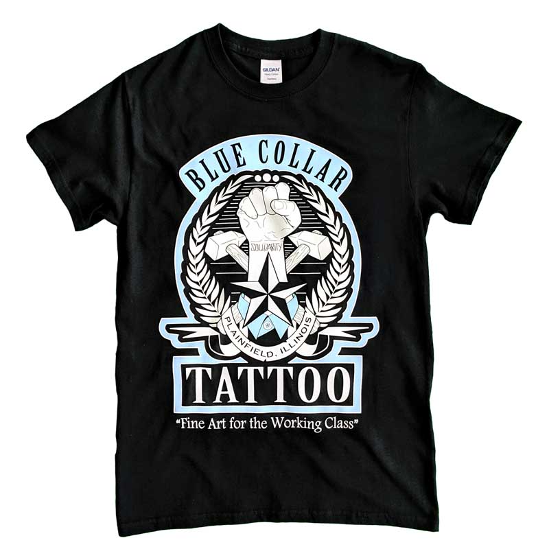 Blue Collar Tattoo T-Shirt - SHIRT PRINTING 4U